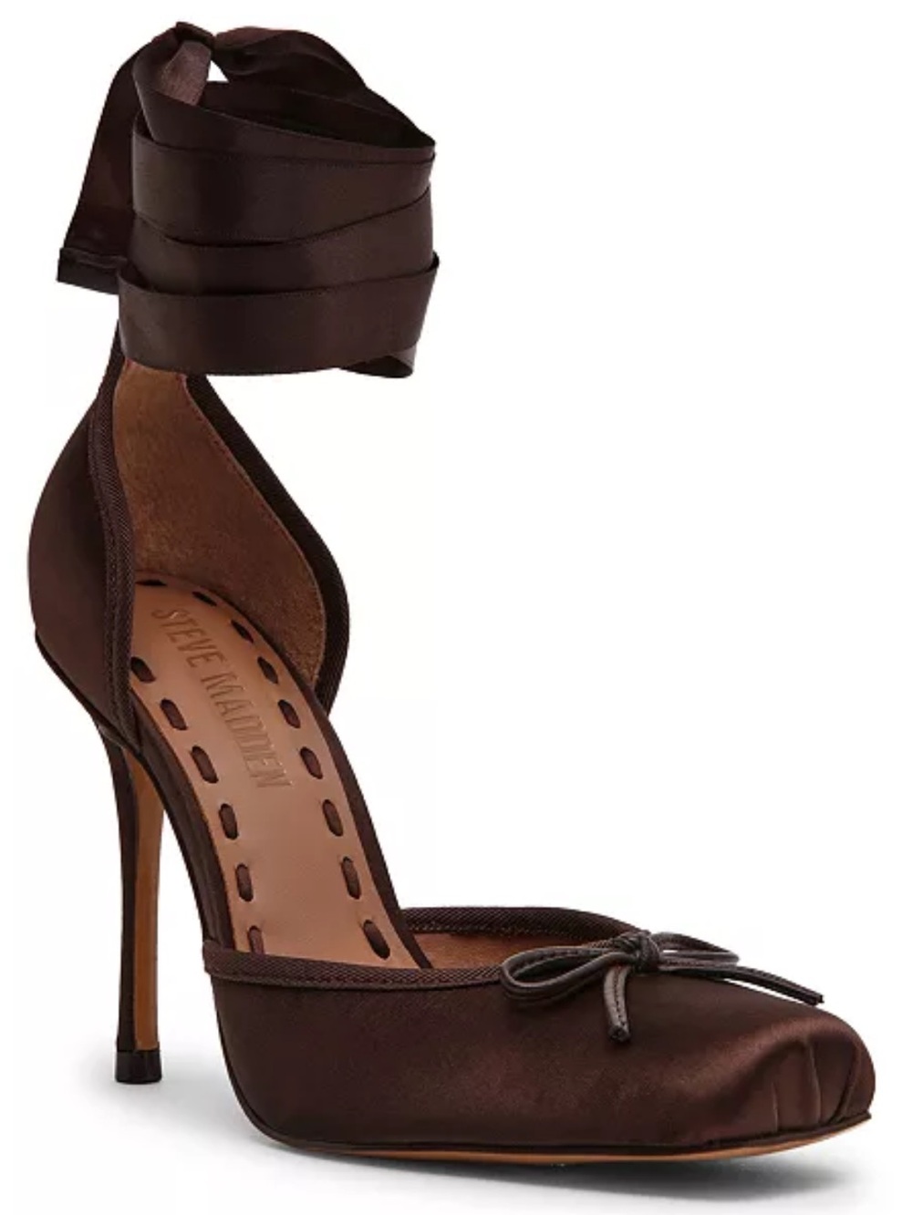 Steve Madden Women's Larina Lace-Up High-Heel Ballet Pumps